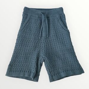 Vineyard Vines Kids S Blue Textured Knit Lined Shorts‎ Drawstring Waist Coastal